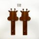 Handcrafted Acacia Wood Giraffe Handle Pair